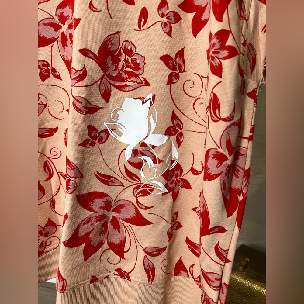 NWT Stella McCartney Adidas Sleeveless Sweatshirt Floral Print M fits like XL - Picture 6 of 8